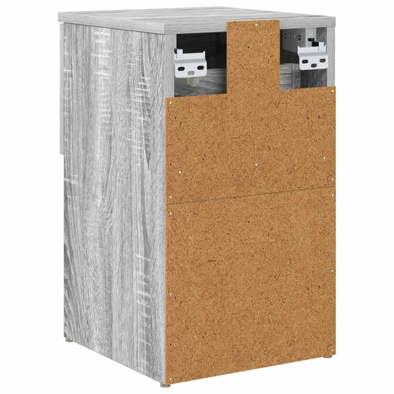 Lovos spintelė 2 pcs Pilka sonoma ąžuolo 29 x 31,5 x 49 cm