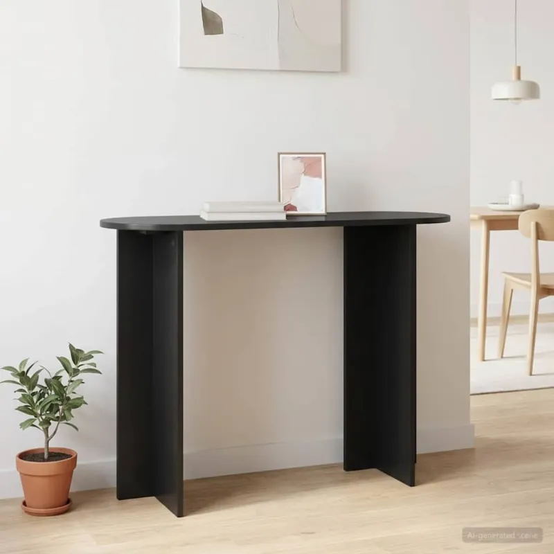 Konsolinis stalas su saugykla Juodojo ąžuolo 100 x 39,5 x 75 cm