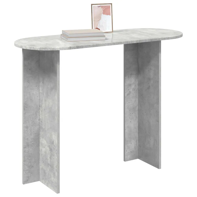 Konsolinis stalas su saugykla Betono pilka 100 x 39,5 x 75 cm