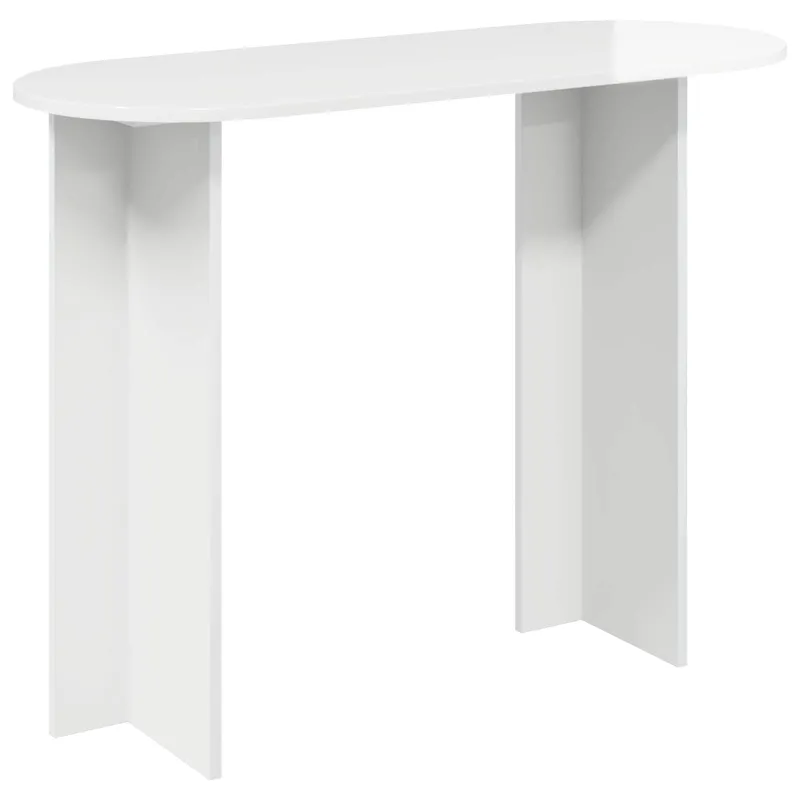 Konsolinis stalas Itin blizgi balta 100 x 39,5 x 75 cm