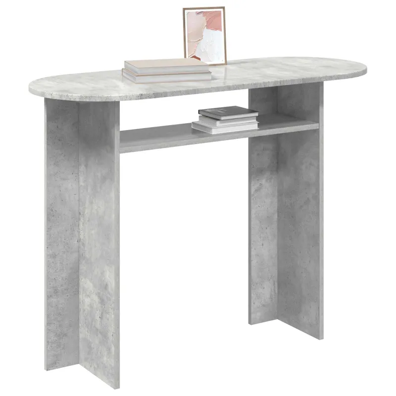 Konsolinis stalas su saugykla Betono pilka 100 x 39,5 x 75 cm