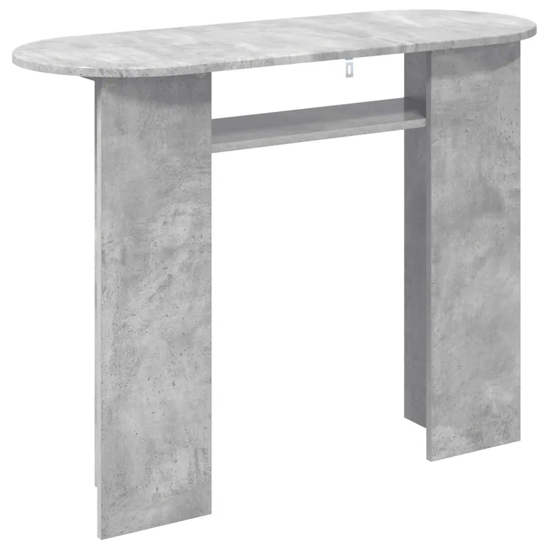 Konsolinis stalas su saugykla Betono pilka 100 x 39,5 x 75 cm