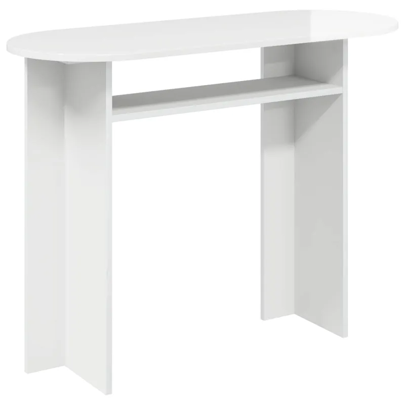 Konsolinis stalas Itin blizgi balta 100 x 39,5 x 75 cm