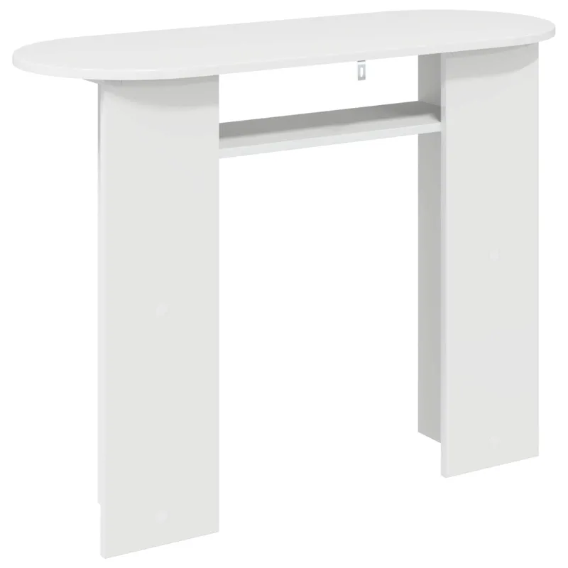Konsolinis stalas Itin blizgi balta 100 x 39,5 x 75 cm