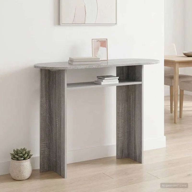 Konsolinis stalas Pilka sonoma ąžuolo 100 x 39,5 x 75 cm