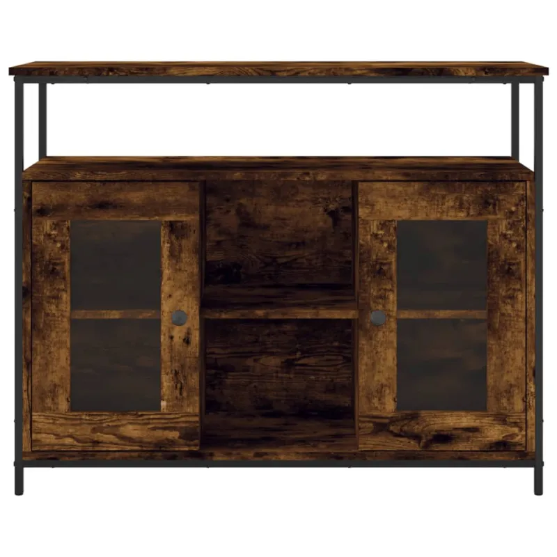 Šoninė spintelė, dūminio ąžuolo, 100x35x80cm, apdirbta mediena