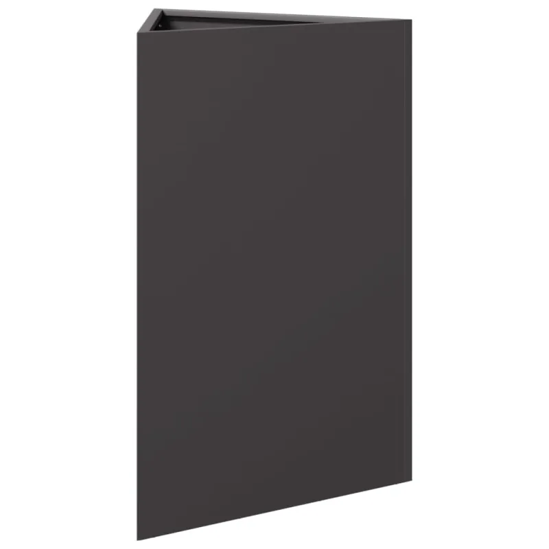 Sodo loveliai, 2vnt., juodi, 50x43x75cm, plienas, trikampiai