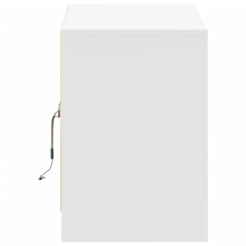 Televizoriaus spintelė su LED, balta, 100x34x50cm, mediena