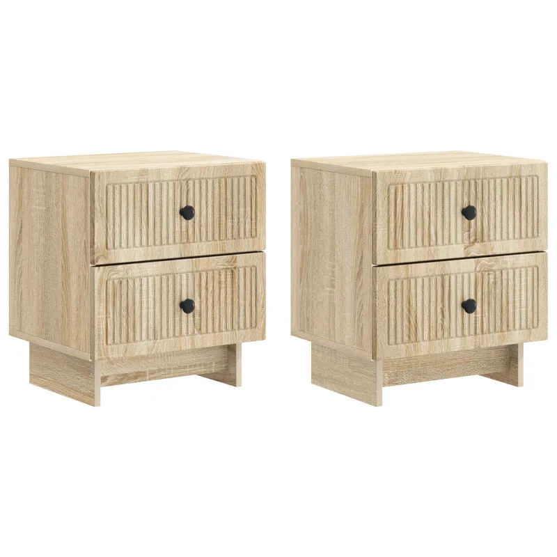 Šalia lovos spintelė 2 pcs Sonoma ąžuolas 43 x 34,5 x 47,5 cm