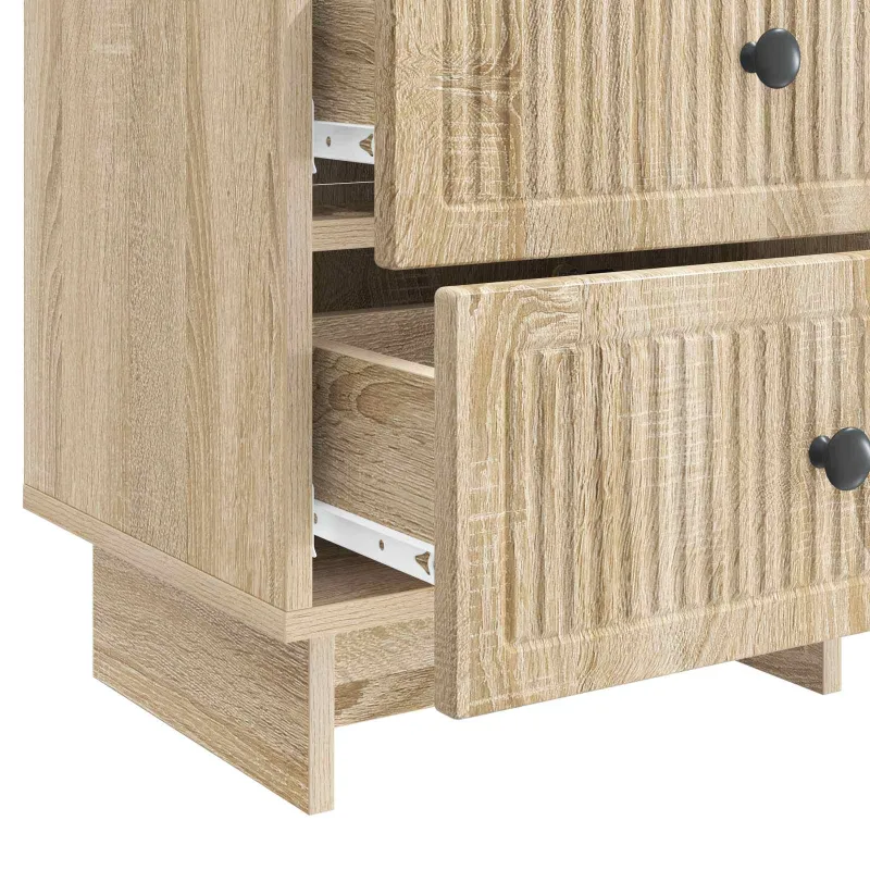 Šalia lovos spintelė 2 pcs Sonoma ąžuolas 43 x 34,5 x 47,5 cm