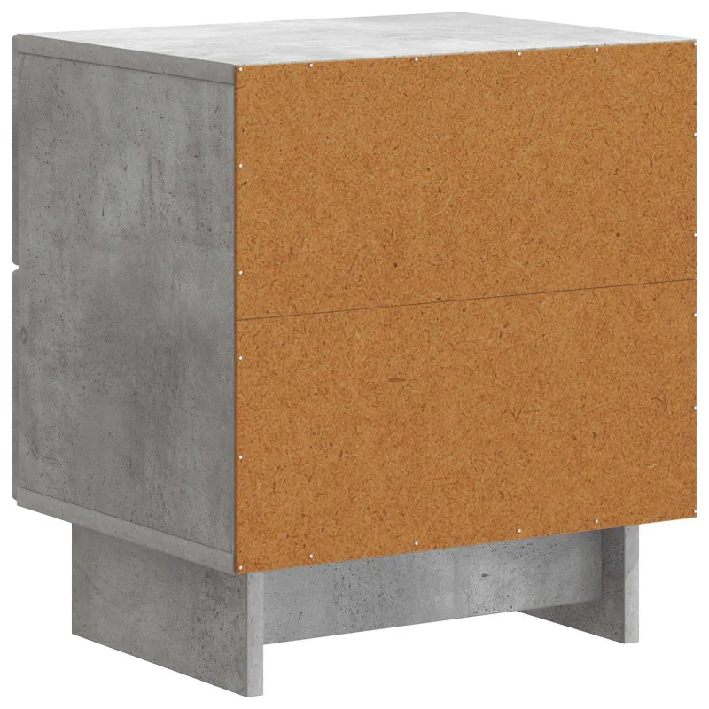 Šalia lovos spintelė 2 pcs Betono pilka 43 x 34,5 x 47,5 cm