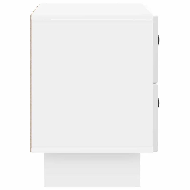 Šalia lovos spintelė Itin blizgi balta 62 x 34,5 x 47,5 cm