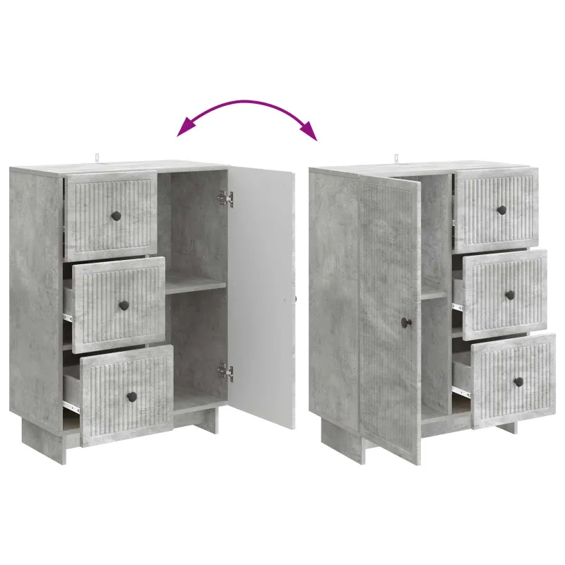 Kabalas Betono pilka 66 x 34,5 x 90 cm Apdirbta mediena