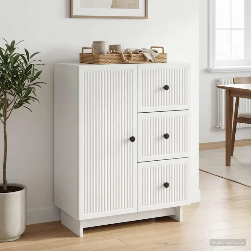 Kabalas Itin blizgi balta 66 x 34,5 x 90 cm Apdirbta mediena