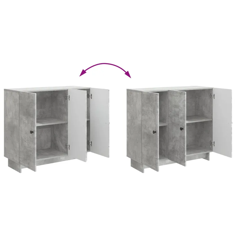 Kabalas Betono pilka 89 x 34,5 x 80 cm Apdirbta mediena