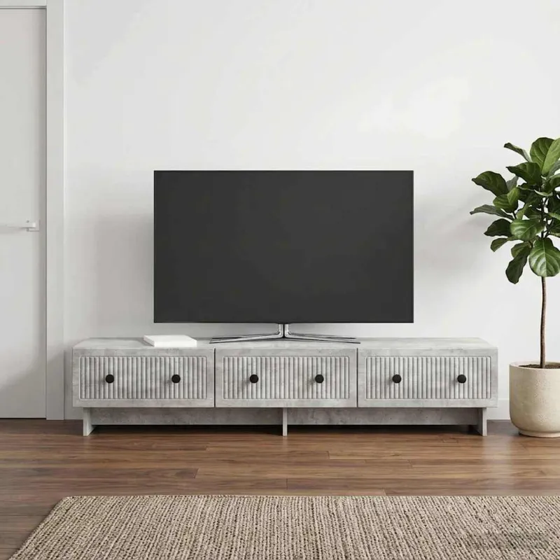 Televizoriaus spintelė Betono pilka 147 x 34,5 x 30 cm
