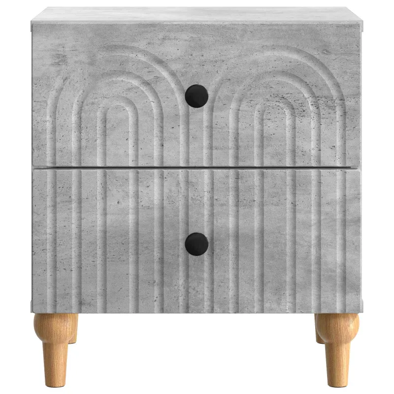Šalia lovos spintelė 2 pcs Betono pilka 43 x 34,5 x 48 cm