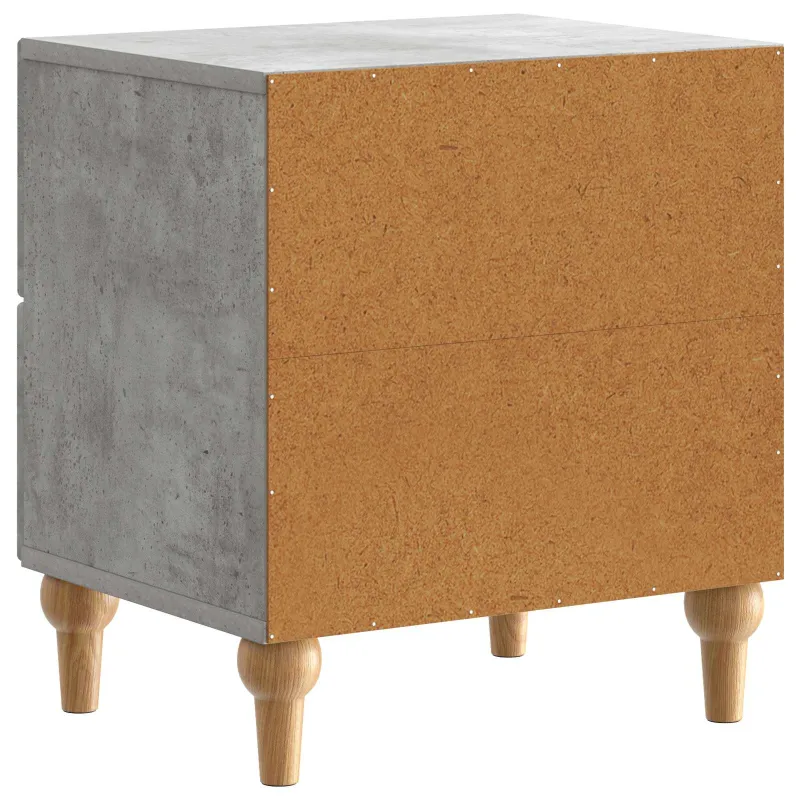 Šalia lovos spintelė 2 pcs Betono pilka 43 x 34,5 x 48 cm