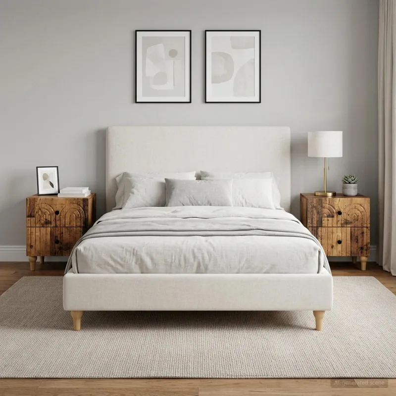 Šalia lovos spintelė 2 pcs Sendintos medienos 43 x 34,5 x 48 cm