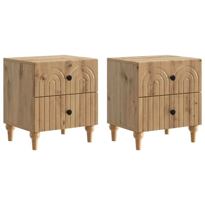 Šalia lovos spintelė 2 pcs Artisano ąžuolo 43 x 34,5 x 48 cm