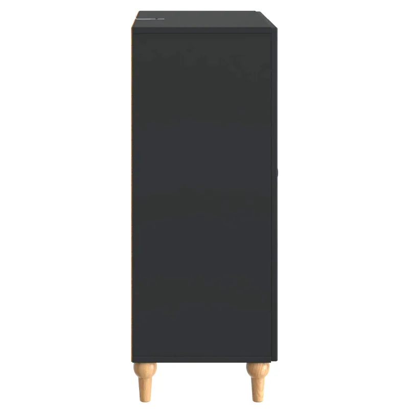 Kabalas su stalčių Juoda 66 x 34,5 x 90 cm Apdirbta mediena