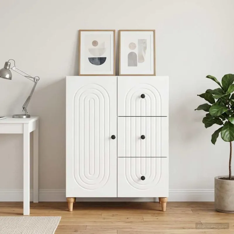 Kabalas Itin blizgi balta 66 x 34,5 x 90 cm Apdirbta mediena