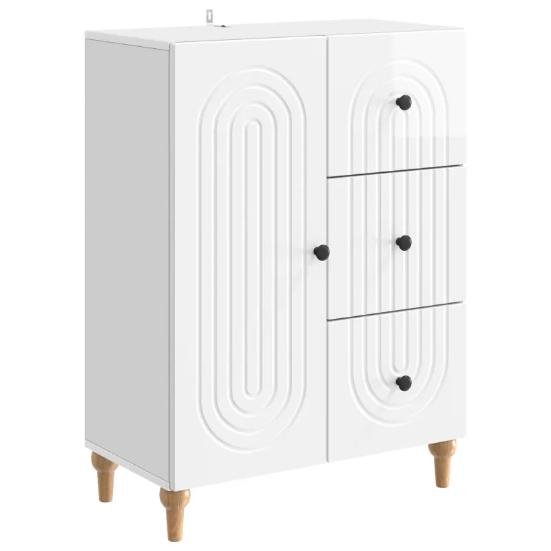 Kabalas Itin blizgi balta 66 x 34,5 x 90 cm Apdirbta mediena