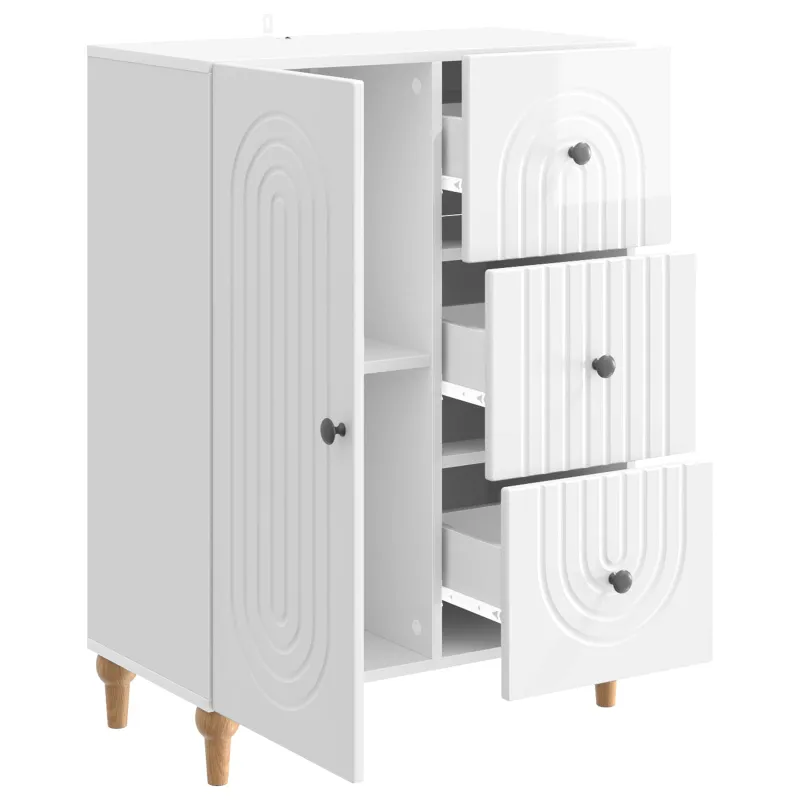 Kabalas Itin blizgi balta 66 x 34,5 x 90 cm Apdirbta mediena