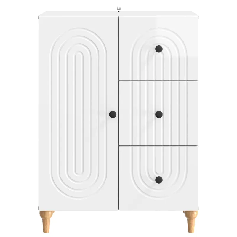 Kabalas Itin blizgi balta 66 x 34,5 x 90 cm Apdirbta mediena