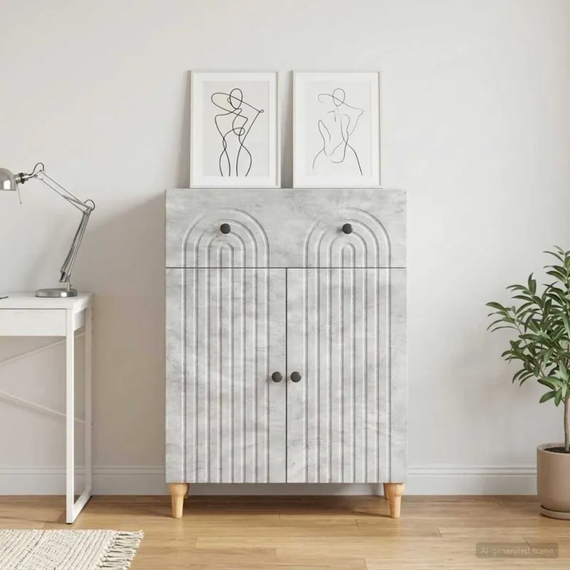 Kabalas Betono pilka 66 x 34,5 x 90 cm Apdirbta mediena