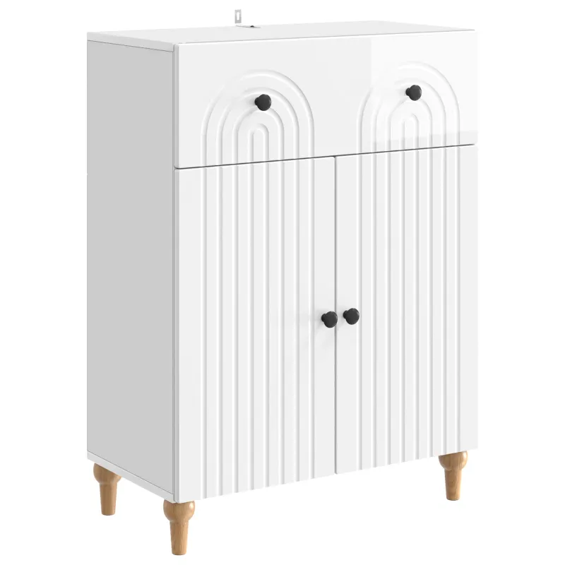 Kabalas Itin blizgi balta 66 x 34,5 x 90 cm Apdirbta mediena