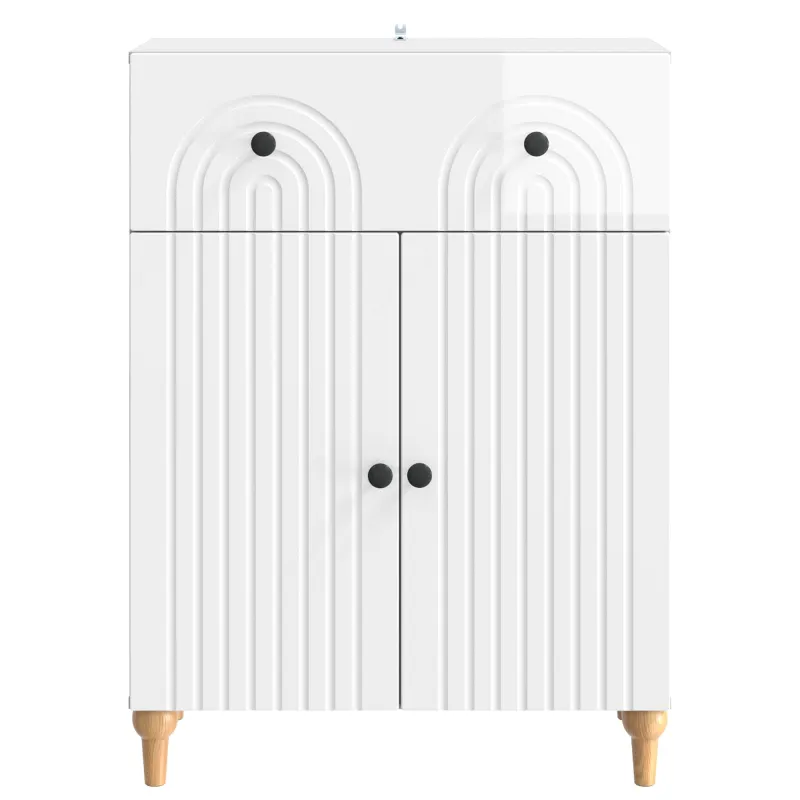 Kabalas Itin blizgi balta 66 x 34,5 x 90 cm Apdirbta mediena