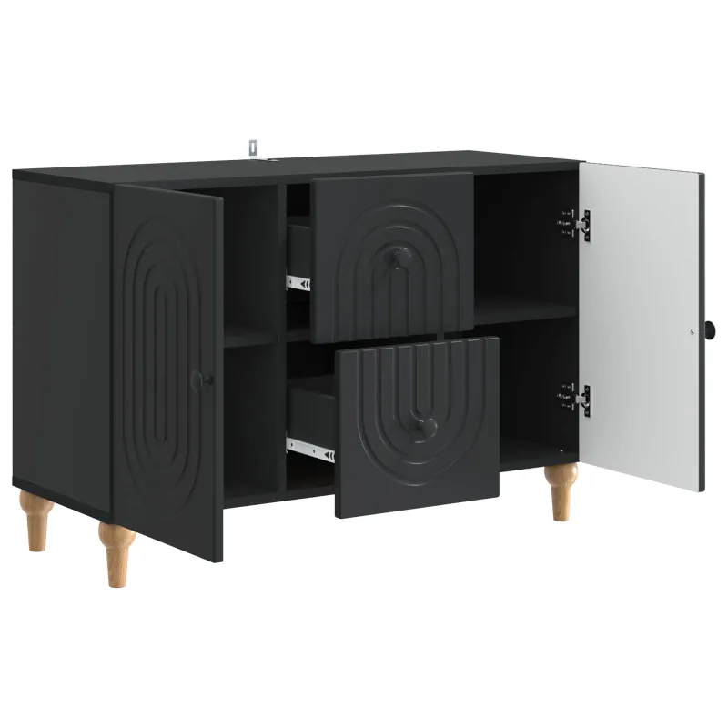 Televizoriaus spintelė Juoda 89 x 34,5 x 60 cm Apdirbta mediena