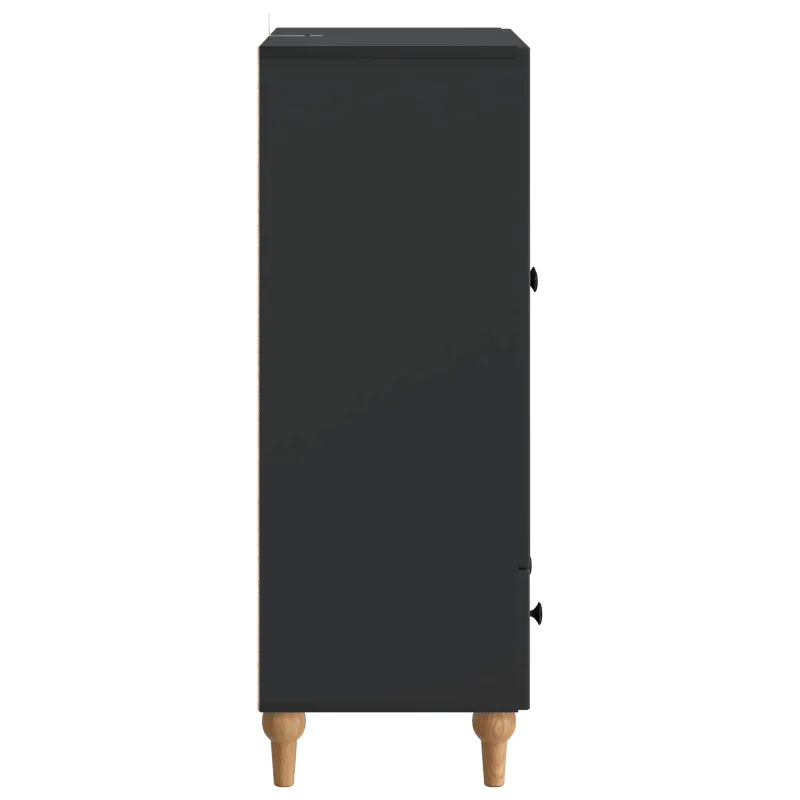 Kabalas su stalčių Juoda 66 x 34,5 x 95 cm Apdirbta mediena