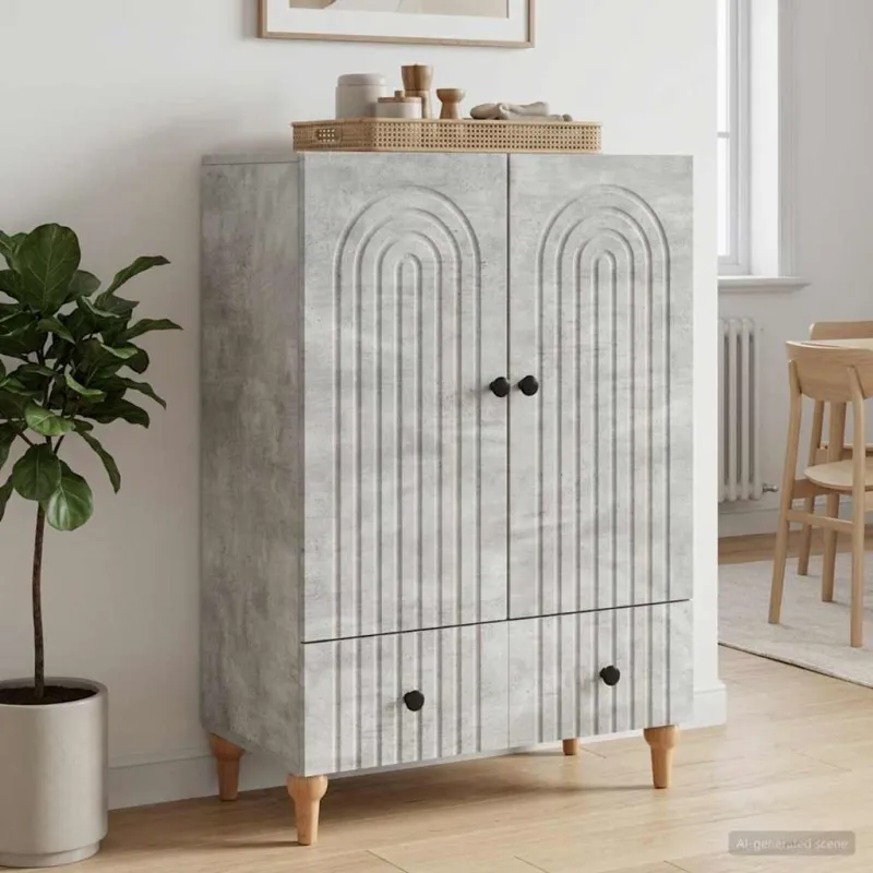 Kabalas Betono pilka 66 x 34,5 x 95 cm Apdirbta mediena
