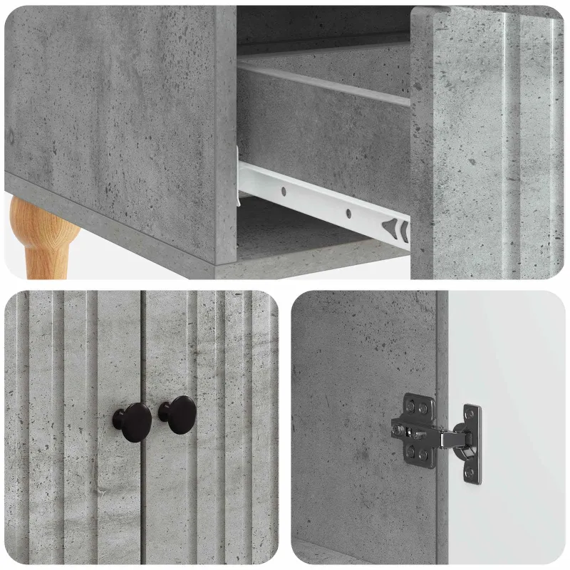Kabalas Betono pilka 66 x 34,5 x 95 cm Apdirbta mediena