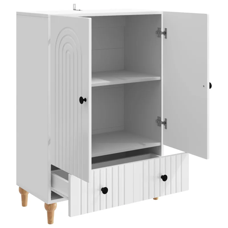 Kabalas Itin blizgi balta 66 x 34,5 x 95 cm Apdirbta mediena