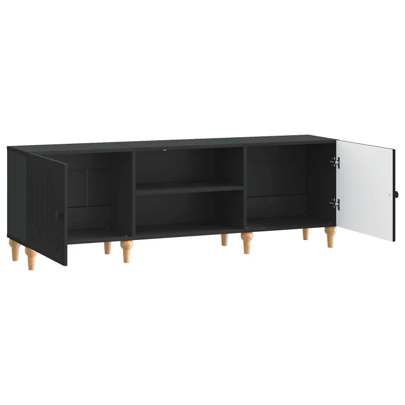 Televizoriaus spintelė Juoda 150 x 31 x 50 cm Apdirbta mediena