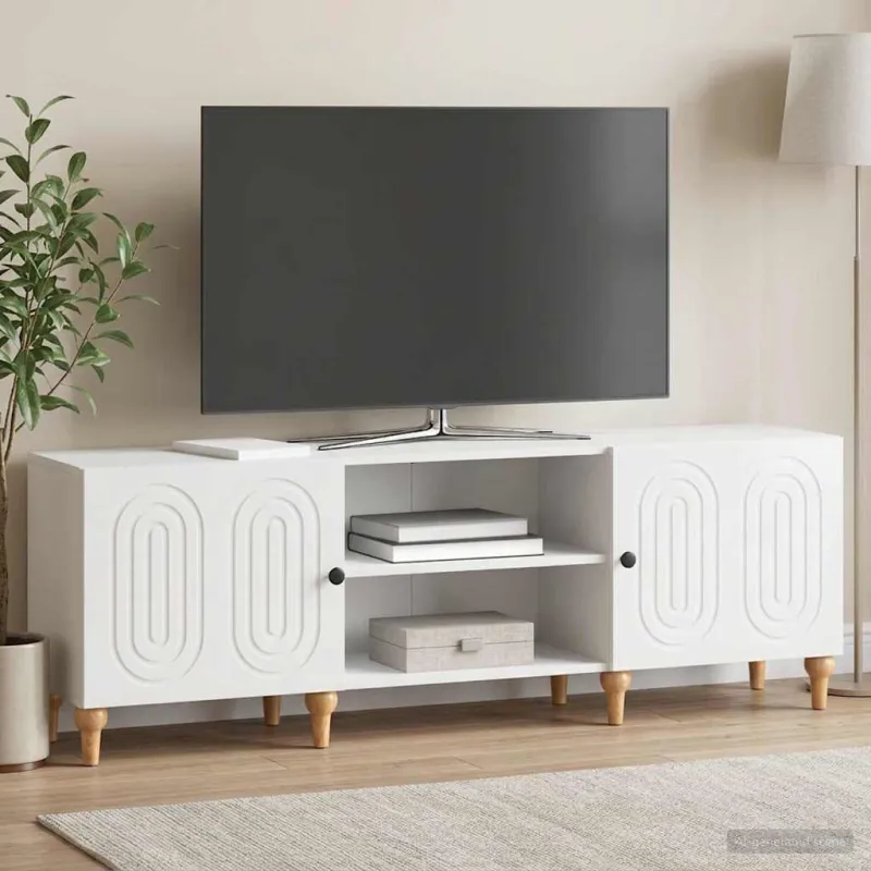 Televizoriaus spintelė Itin blizgi balta 150 x 31 x 50 cm
