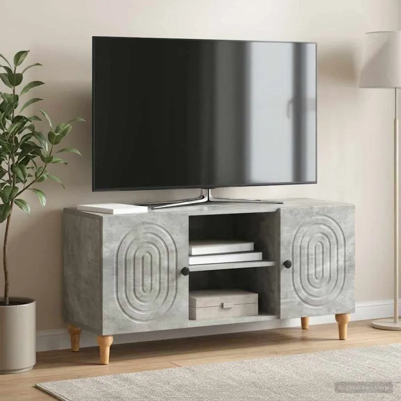 Televizoriaus spintelė Betono pilka 102 x 34,5 x 50 cm