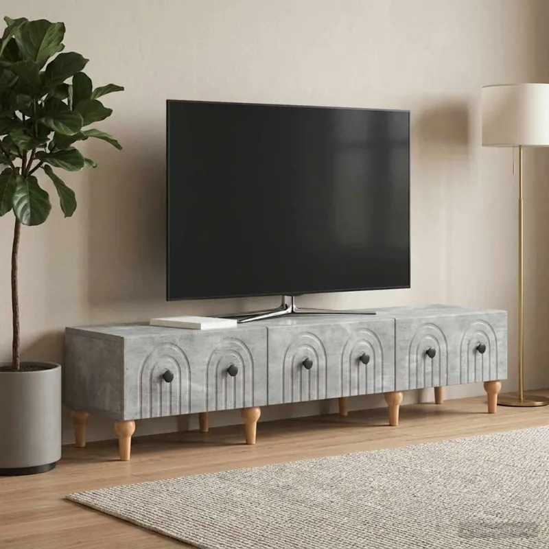 Televizoriaus spintelė Betono pilka 147 x 34,5 x 30 cm