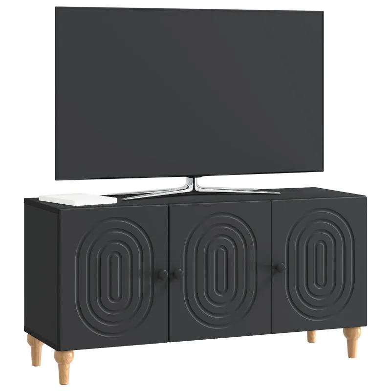 Televizoriaus spintelė Juoda 99 x 34,5 x 50 cm Apdirbta mediena
