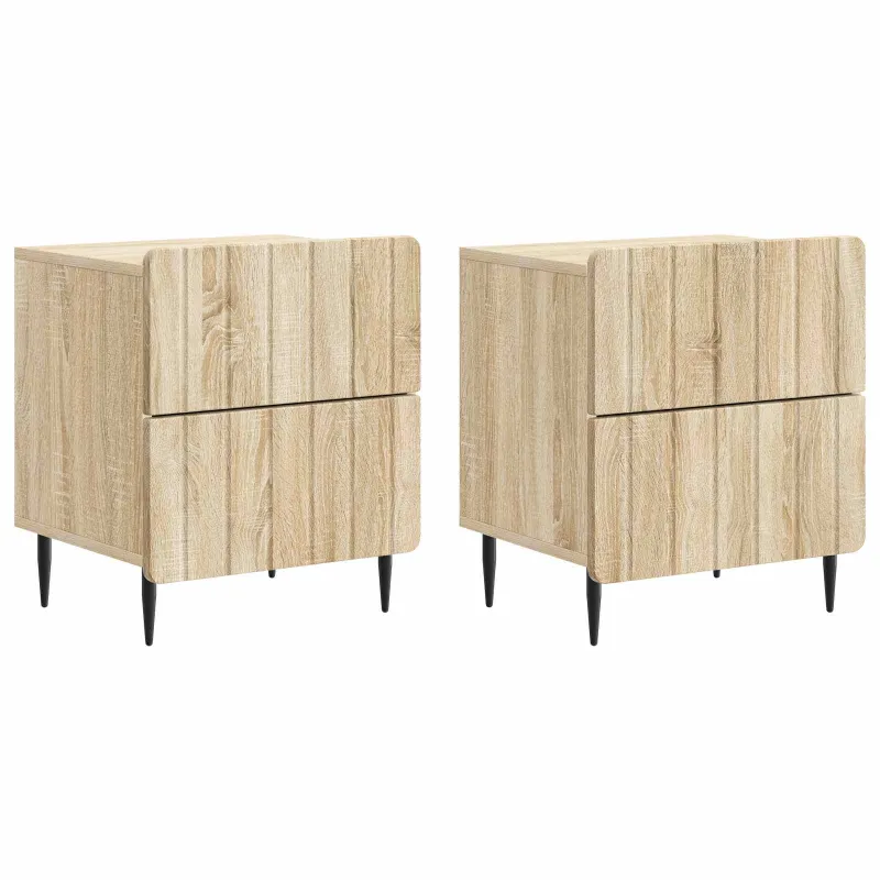 Šalia lovos spintelė 2 pcs Sonoma ąžuolas 43 x 34,5 x 49,5 cm