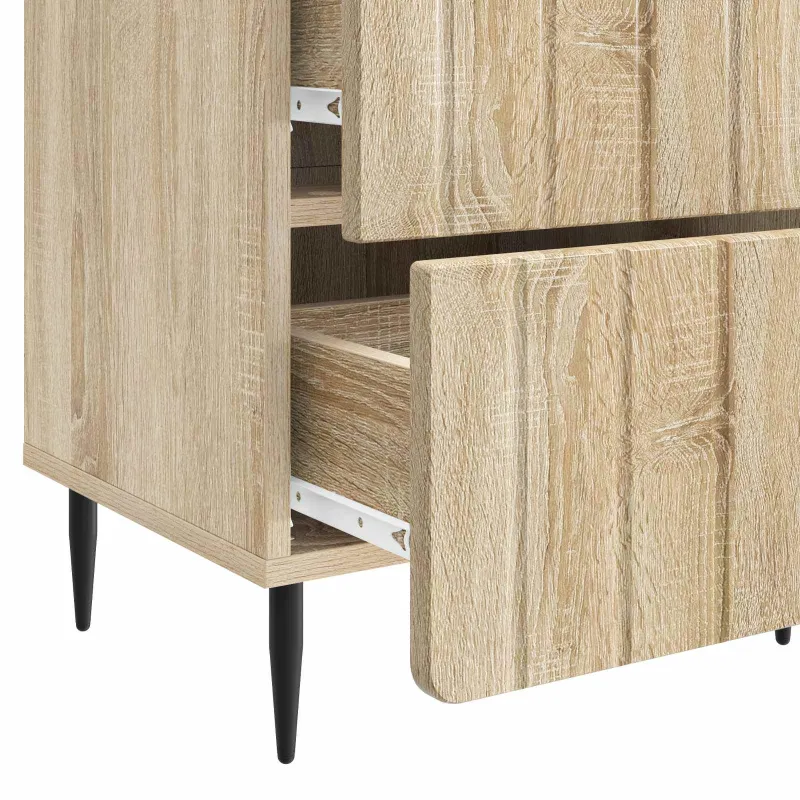 Šalia lovos spintelė 2 pcs Sonoma ąžuolas 43 x 34,5 x 49,5 cm