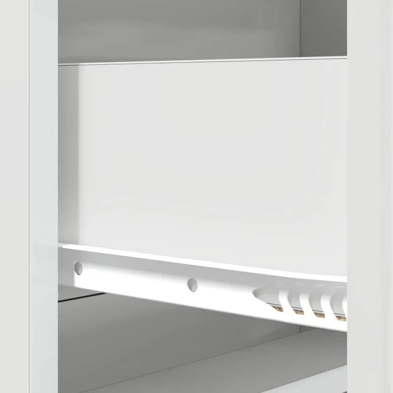 Stalčių spintelė Itin blizgi balta 66 x 34,5 x 92 cm