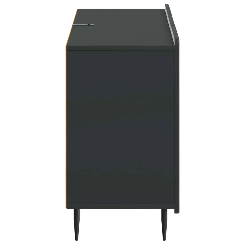 Kabalas su stalčių Juoda 89 x 34,5 x 62 cm Apdirbta mediena