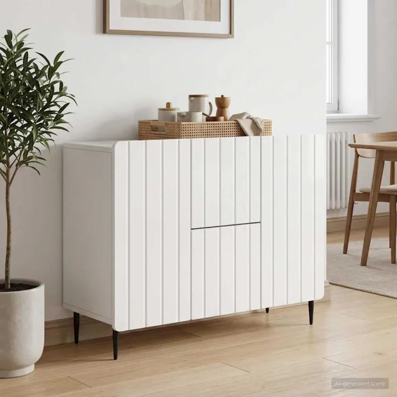 Kabalas Itin blizgi balta 89 x 34,5 x 62 cm Apdirbta mediena