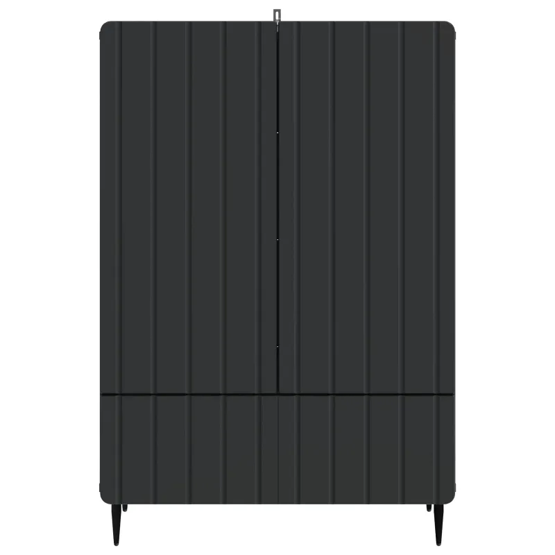 Kabalas su stalčių Juoda 66 x 34,5 x 97 cm Apdirbta mediena