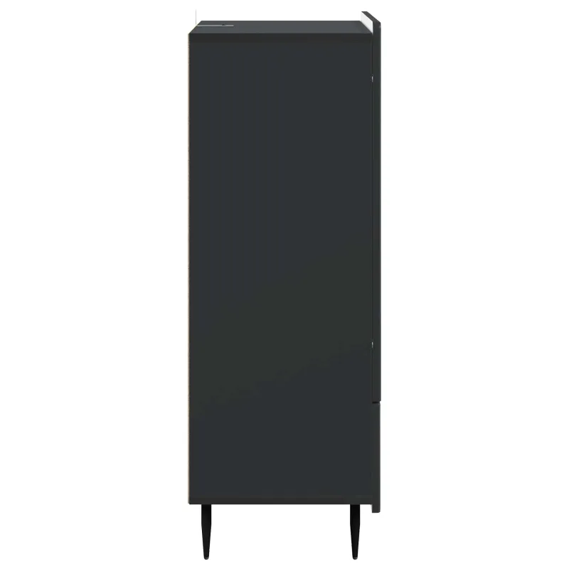 Kabalas su stalčių Juoda 66 x 34,5 x 97 cm Apdirbta mediena