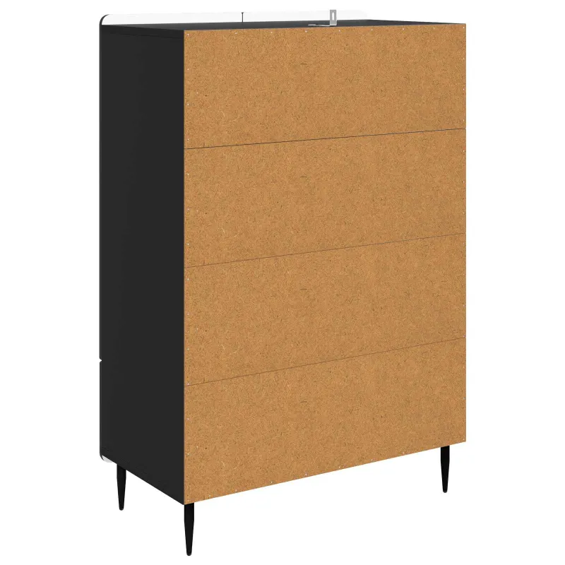 Kabalas su stalčių Juoda 66 x 34,5 x 97 cm Apdirbta mediena